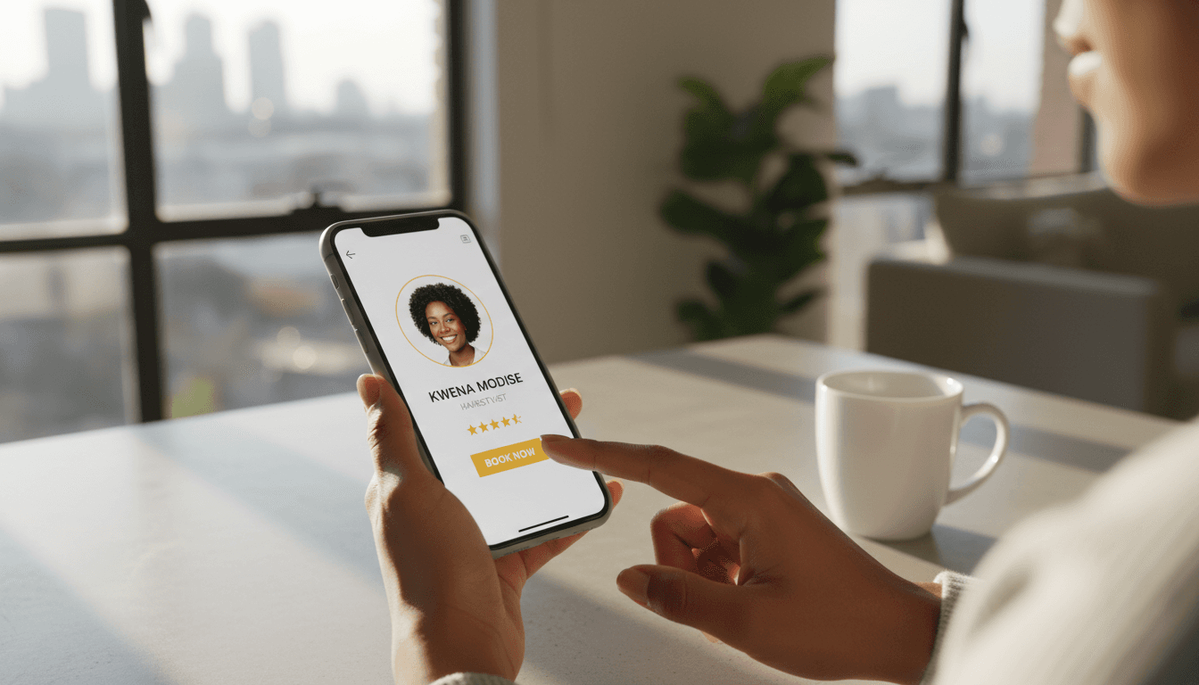 Booking a service on Cleanconnect platform