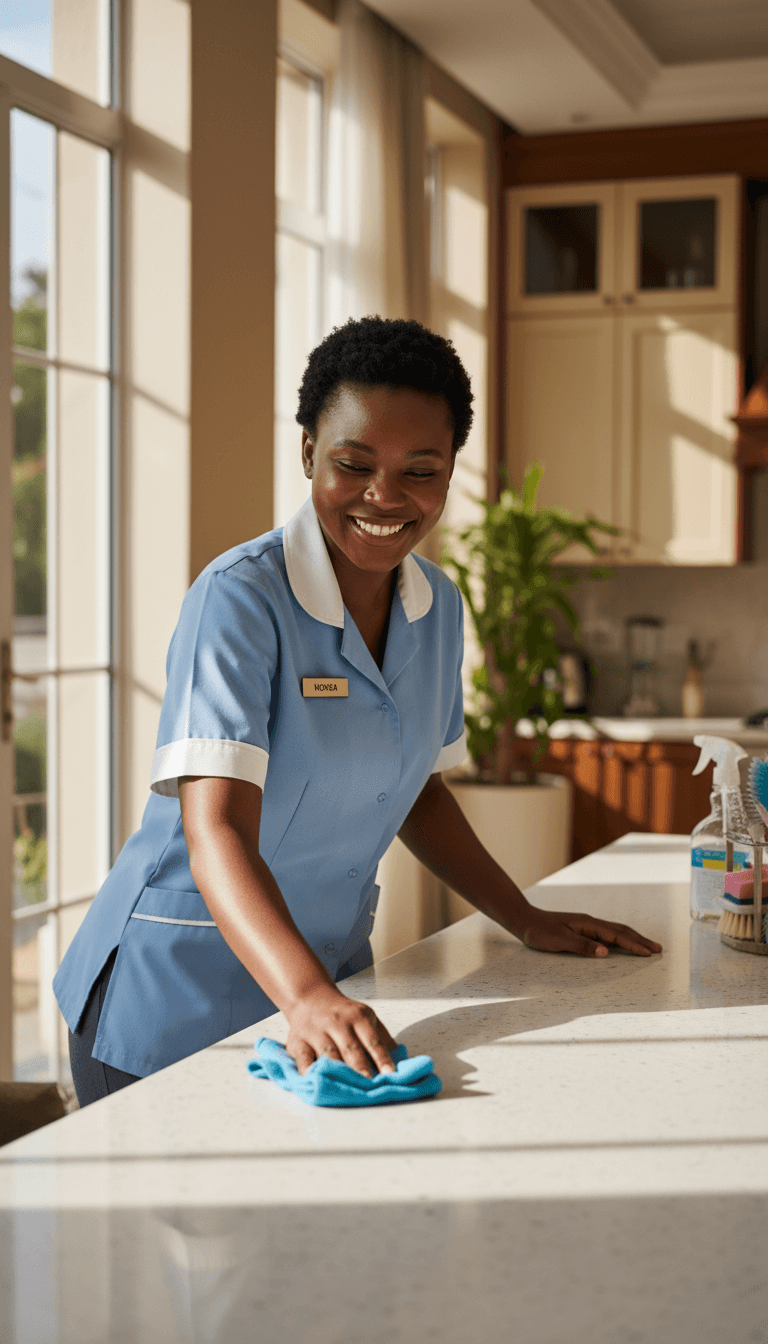Trusted cleaner providing professional household cleaning service in Johannesburg